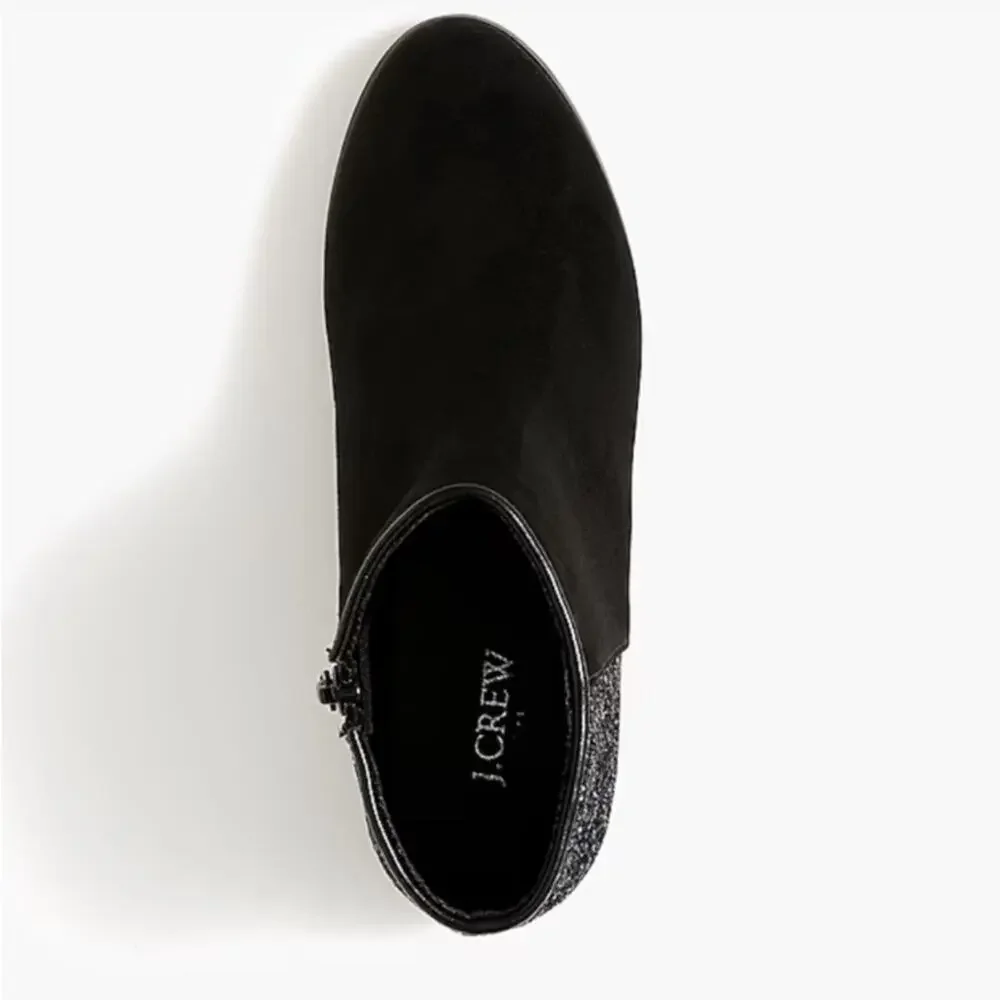 Crewcuts black half glitter boots